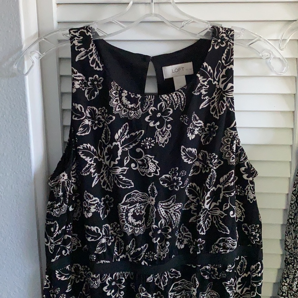 Loft bundle of 3 dresses size 10, LP, and medium. Sleeveless floral print. - Picture 2 of 7